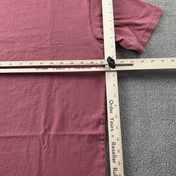 Uniqlo Shirt Adult Large Red Short Sleeve Plain Tee Casual Active Athleisure Men - Picture 11 of 14